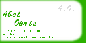 abel opris business card